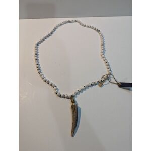 NEW L Rae necklace‎ white howlite & antler